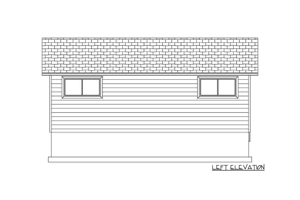 Plan 61224UT: 2-Car Extra-deep Garage with Oversized Door - Image #11 - Traditional