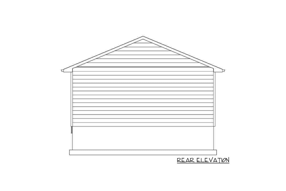 Plan 61224UT: 2-Car Extra-deep Garage with Oversized Door - Image #12 - Traditional