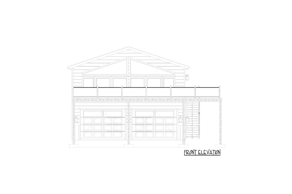 Plan 61227UT: Traditional Carriage House with Oversized Garage and 2-Bed Apartment  - Image #23 - Carriage, Contemporary, Mountain, Rustic, Vacation
