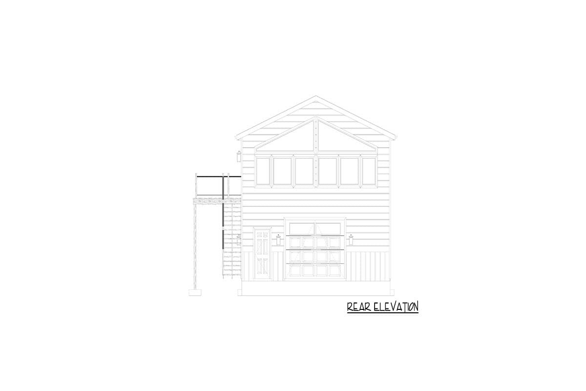 Plan 61227UT: Traditional Carriage House with Oversized Garage and 2-Bed Apartment  - Image #25 - Carriage, Contemporary, Mountain, Rustic, Vacation