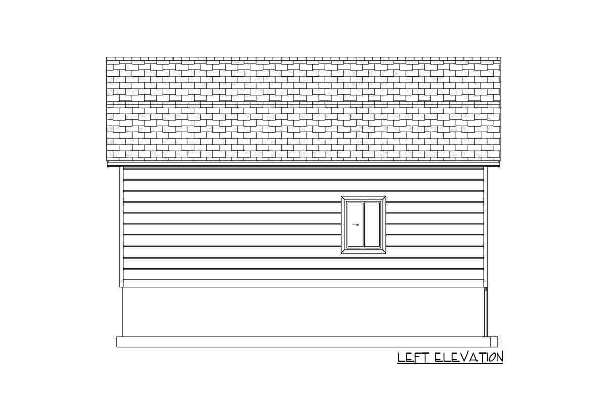 Plan 61232UT: Barn-like Detached Garage with Side Porch with Storage Access - Image #9 - Country, Farmhouse, Traditional
