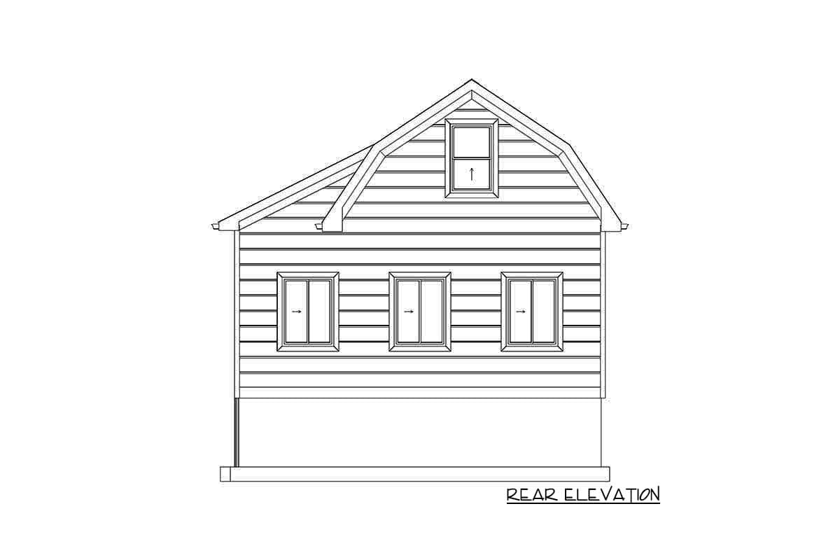 Plan 61232UT: Barn-like Detached Garage with Side Porch with Storage Access - Image #10 - Country, Farmhouse, Traditional