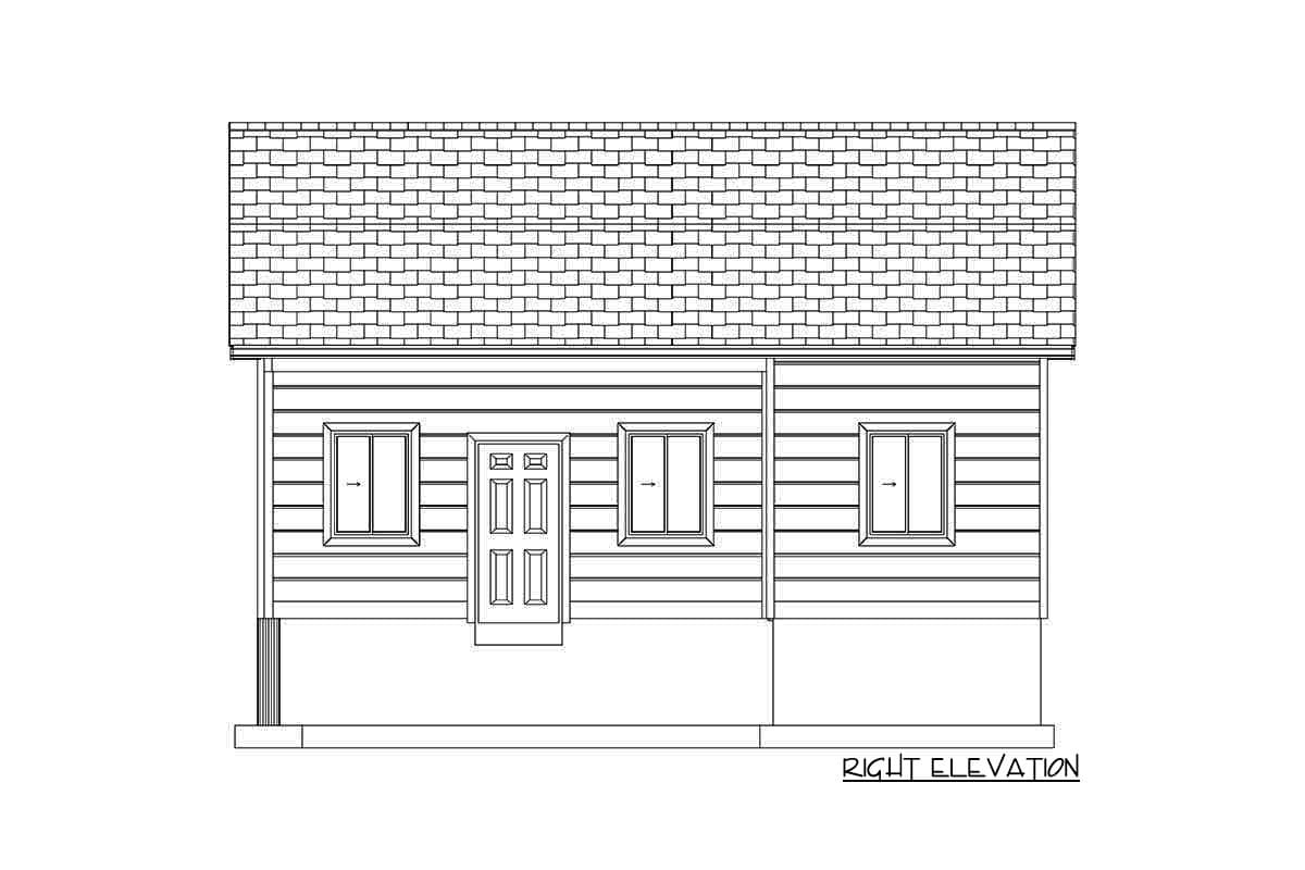 Plan 61232UT: Barn-like Detached Garage with Side Porch with Storage Access - Image #11 - Country, Farmhouse, Traditional