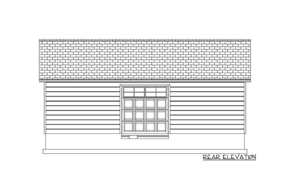 Plan 61235UT: 3-Car Detached Garage Plan with Drive-through Capability - 1064 Sq Ft - Image #8 - Country, Traditional