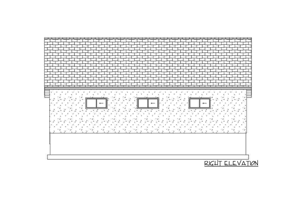 Plan 61236UT: Detached Garage Plan with Room for 4 Cars Parked Tandem Fashion - Image #9 - Traditional