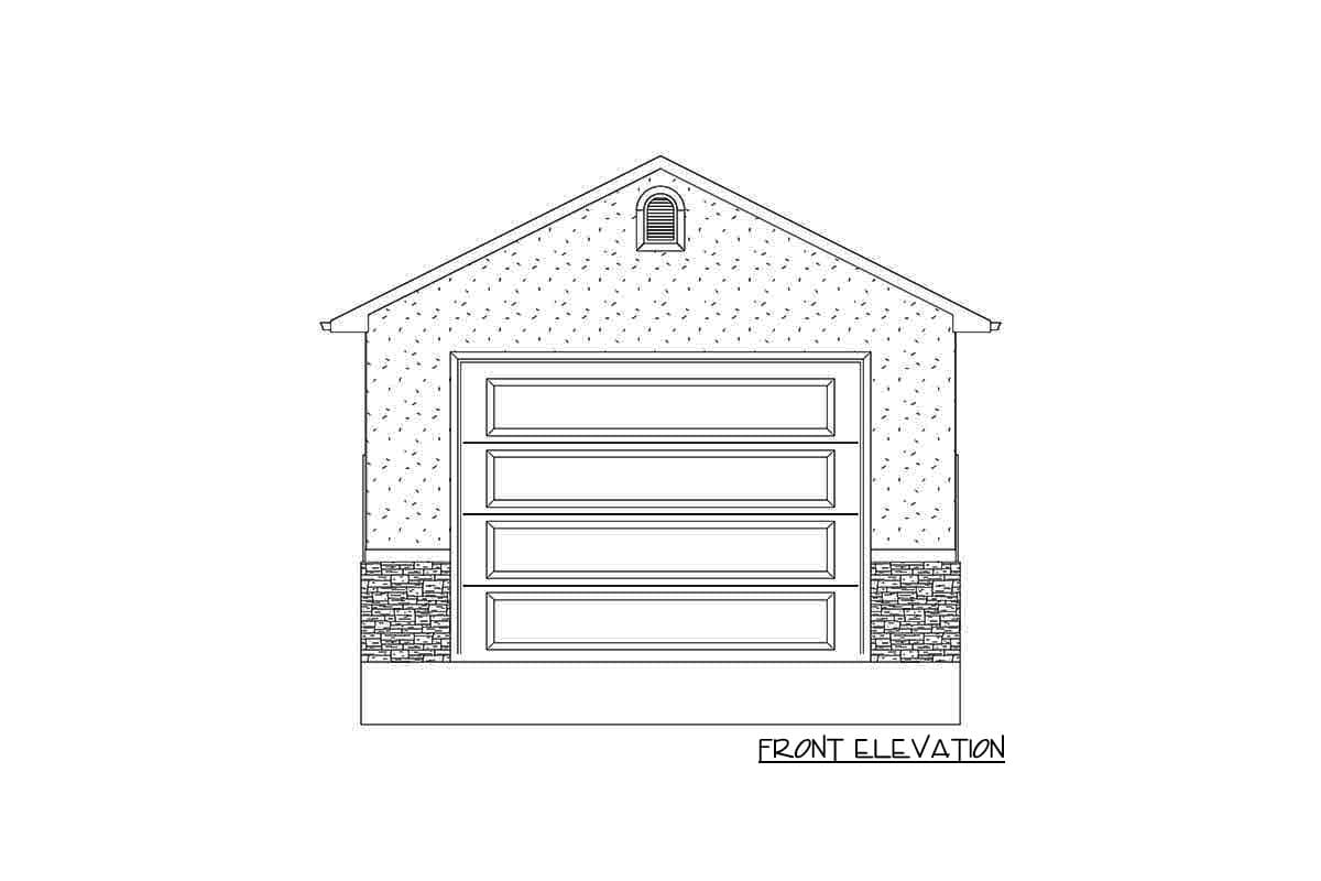 Plan 61240UT: Traditional RV Garage Plan with a 12'-high Garage Door - Image #5 - Traditional