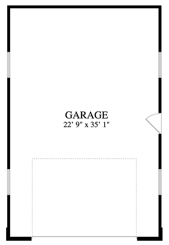 Plan 61240UT: Traditional RV Garage Plan with a 12'-high Garage Door - Floor Plan - Main Level - Traditional