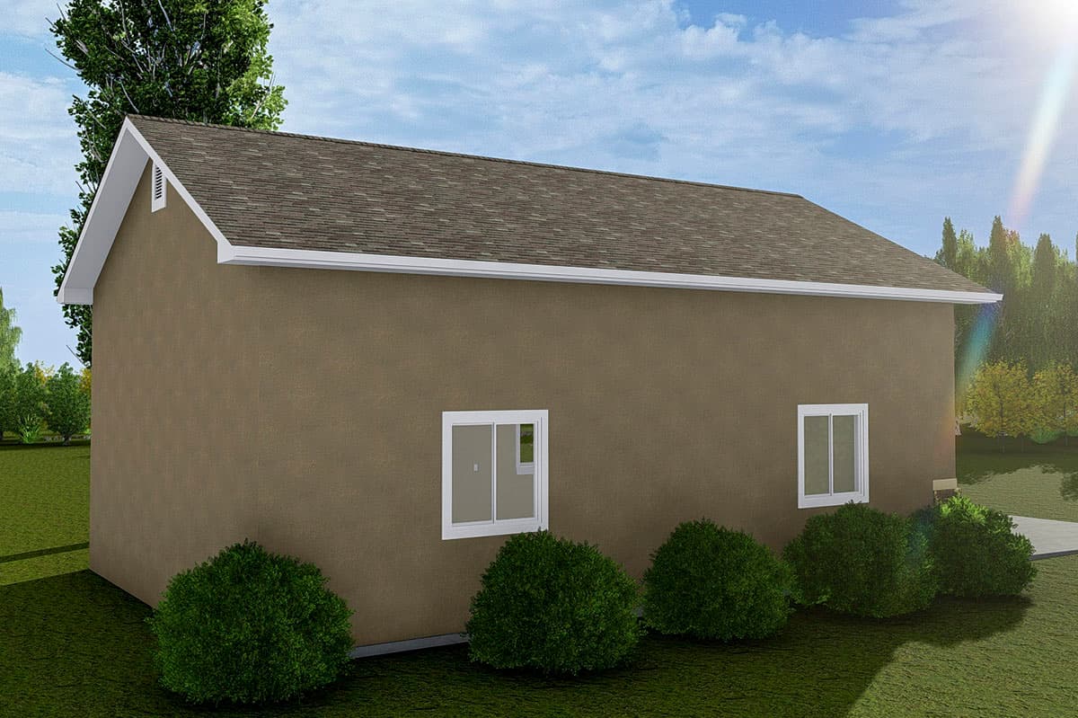 Plan 61240UT: Traditional RV Garage Plan with a 12'-high Garage Door - Image #4 - Traditional