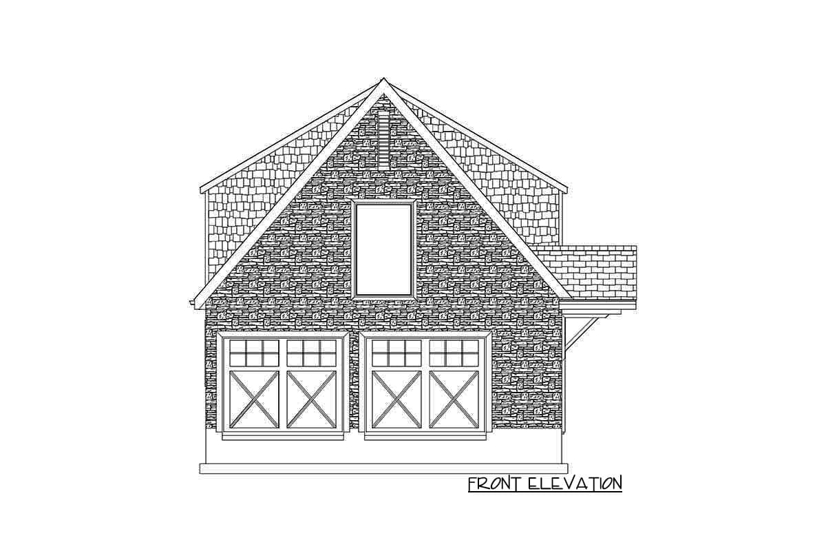Plan 61243UT: 2 Bed Garage Apartment with a Half Bath in the Garage Level - Image #13 - Carriage, Country, Craftsman, Traditional