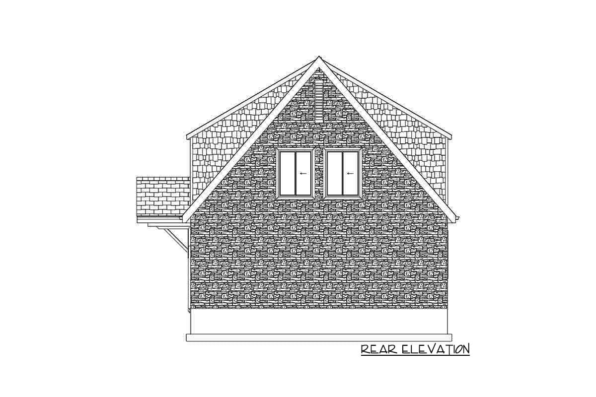 Plan 61243UT: 2 Bed Garage Apartment with a Half Bath in the Garage Level - Image #15 - Carriage, Country, Craftsman, Traditional