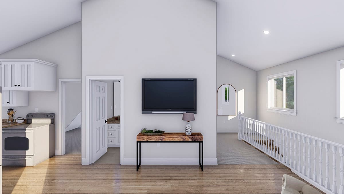 Plan 61243UT: 2 Bed Garage Apartment with a Half Bath in the Garage Level - Image #7 - Carriage, Country, Craftsman, Traditional