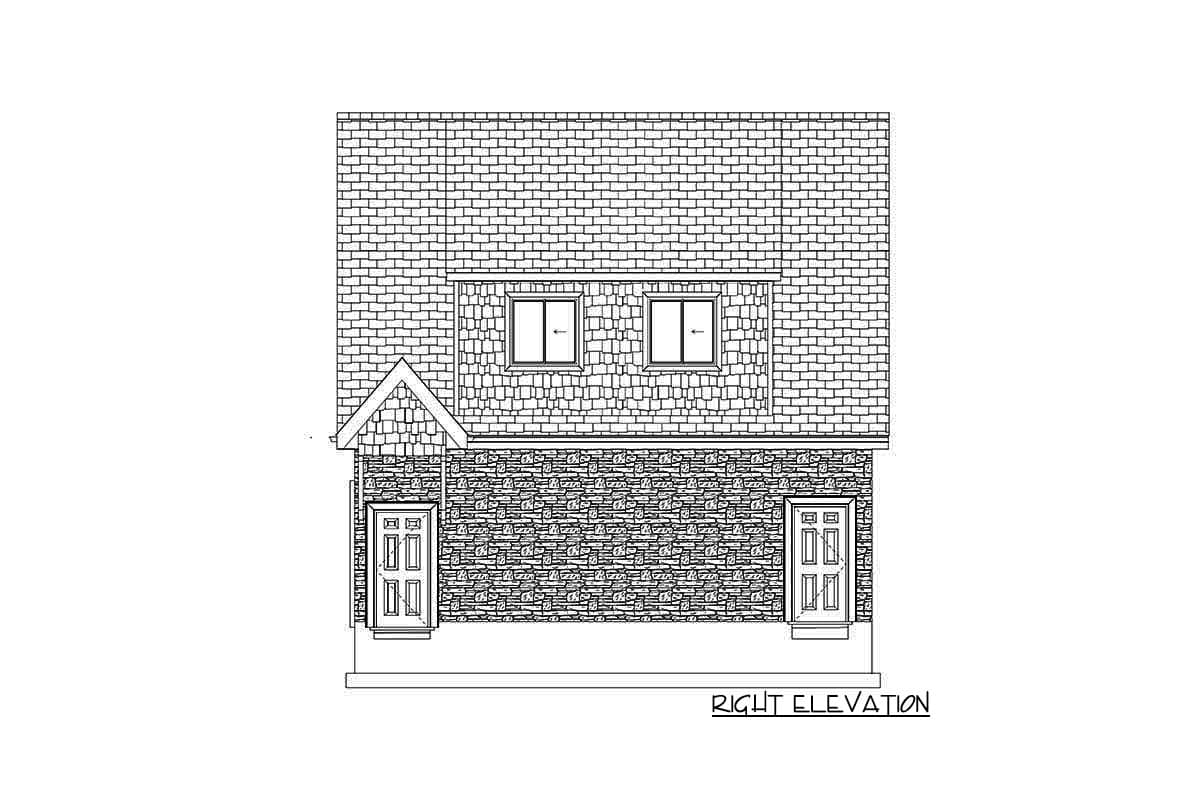 Plan 61243UT: 2 Bed Garage Apartment with a Half Bath in the Garage Level - Image #16 - Carriage, Country, Craftsman, Traditional