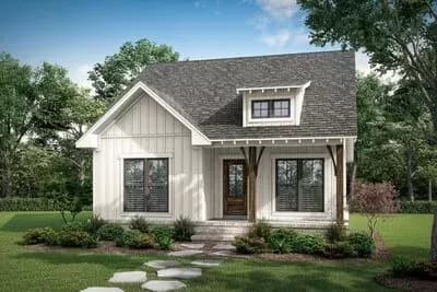2-Bed House Plan Under 30-feet Wide