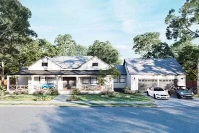 Exclusive Modern Farmhouse Plan with a Home Office and Bedrooms Clustered Together