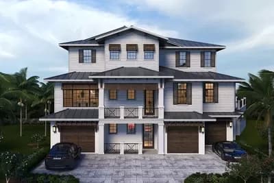 Luxury Low Country Home Plan with Elevator and Two Laundry Rooms