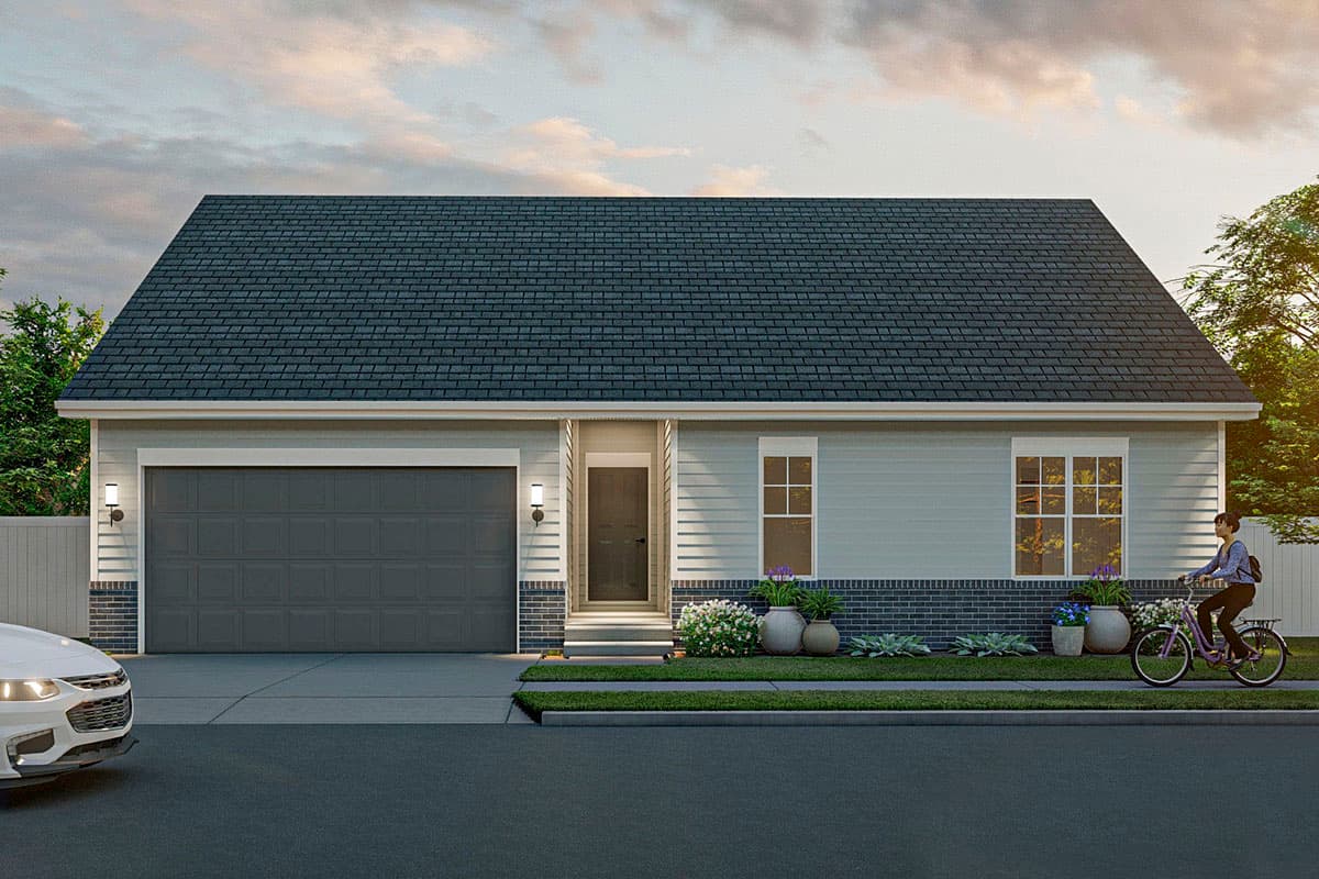 Plan 62374DJ: One Floor Simple-To-Build House Plan - Image #4 - Traditional