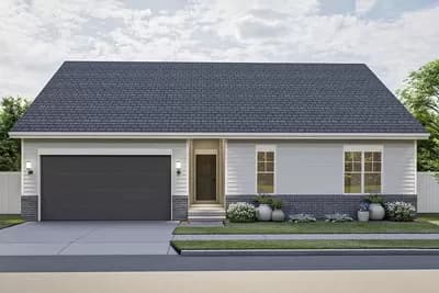 One Floor Simple-To-Build House Plan