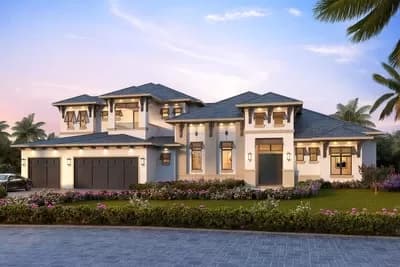 Luxury European Home Plan with Spacious Outdoor Living Area