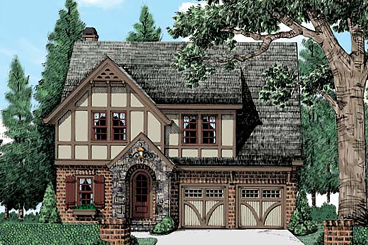 Plan 710387BTZ: 4-Bed House Plan with Classic Tudor Details - Image #9 - Country, European, Southern, Tudor