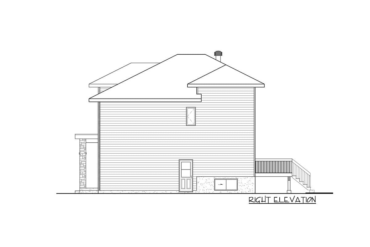 Plan 80982PM: Contemporary 3-Bed House Plan with Single Garage - Image #5 - Contemporary, Modern, Northwest