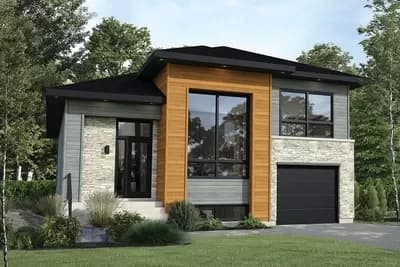 Contemporary Northwest Home Plan with Garage Storage and Open Concept Main Level