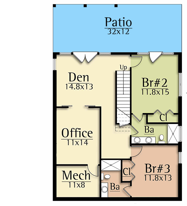 Plan 18886CK: Rustic Getaway with Home Office in the Walkout Lower Level - Floor Plan - Lower Level - Country, Mountain, Rustic, Vacation