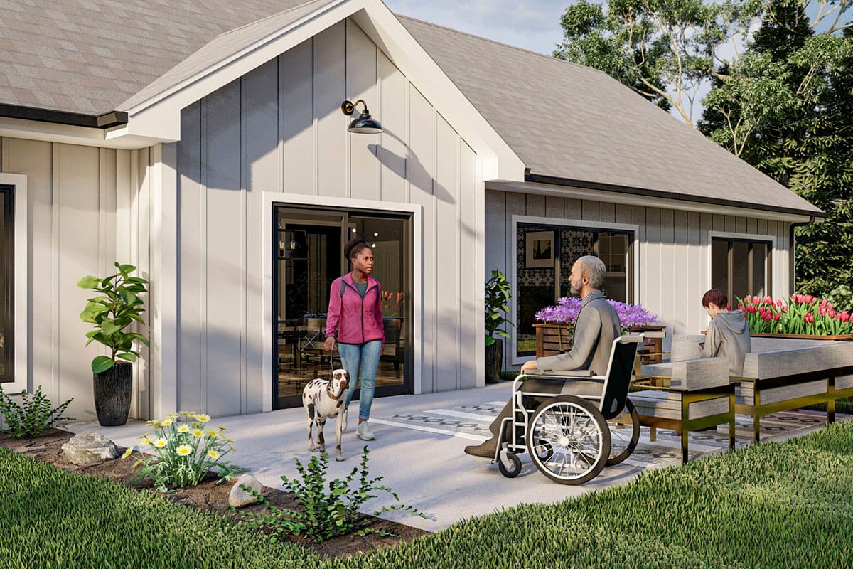 Plan 62376DJ: 3-Bed ADA-Compliant New American House Plan - Image #5 - Country, Craftsman, Modern Farmhouse, New American