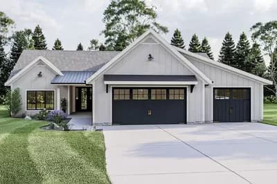 3-Bed ADA-Compliant New American House Plan