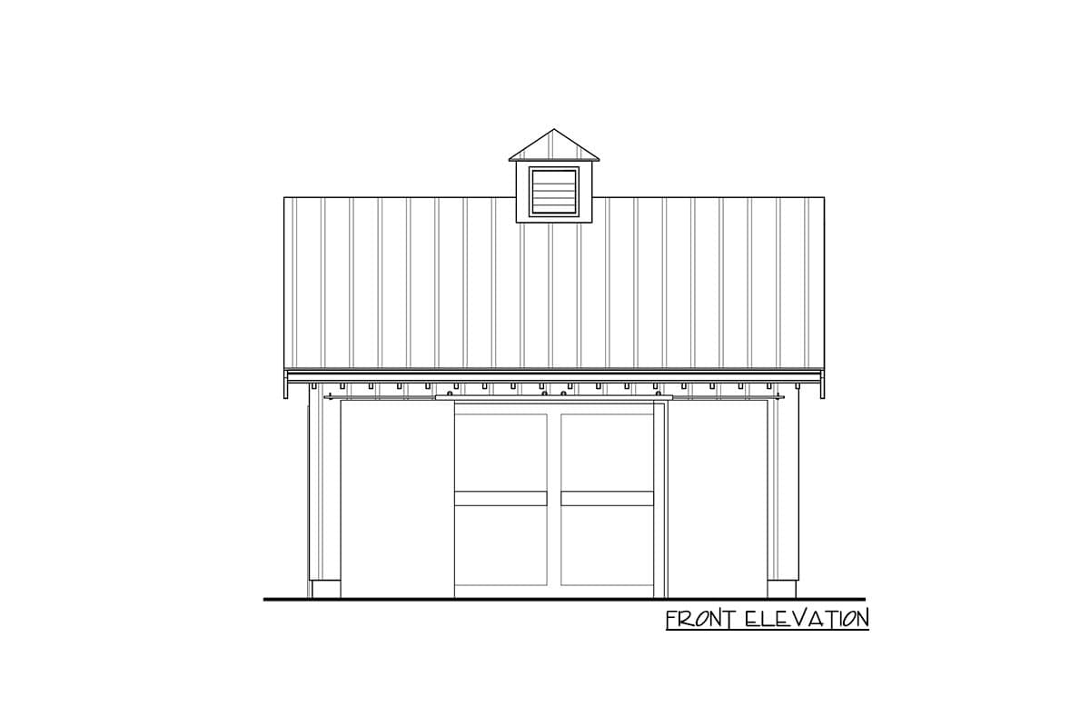 Plan 270041AF: Simple Garden Shed with Barn Doors - Image #5 - Cottage, Country, Craftsman, Farmhouse, Modern Farmhouse, Traditional