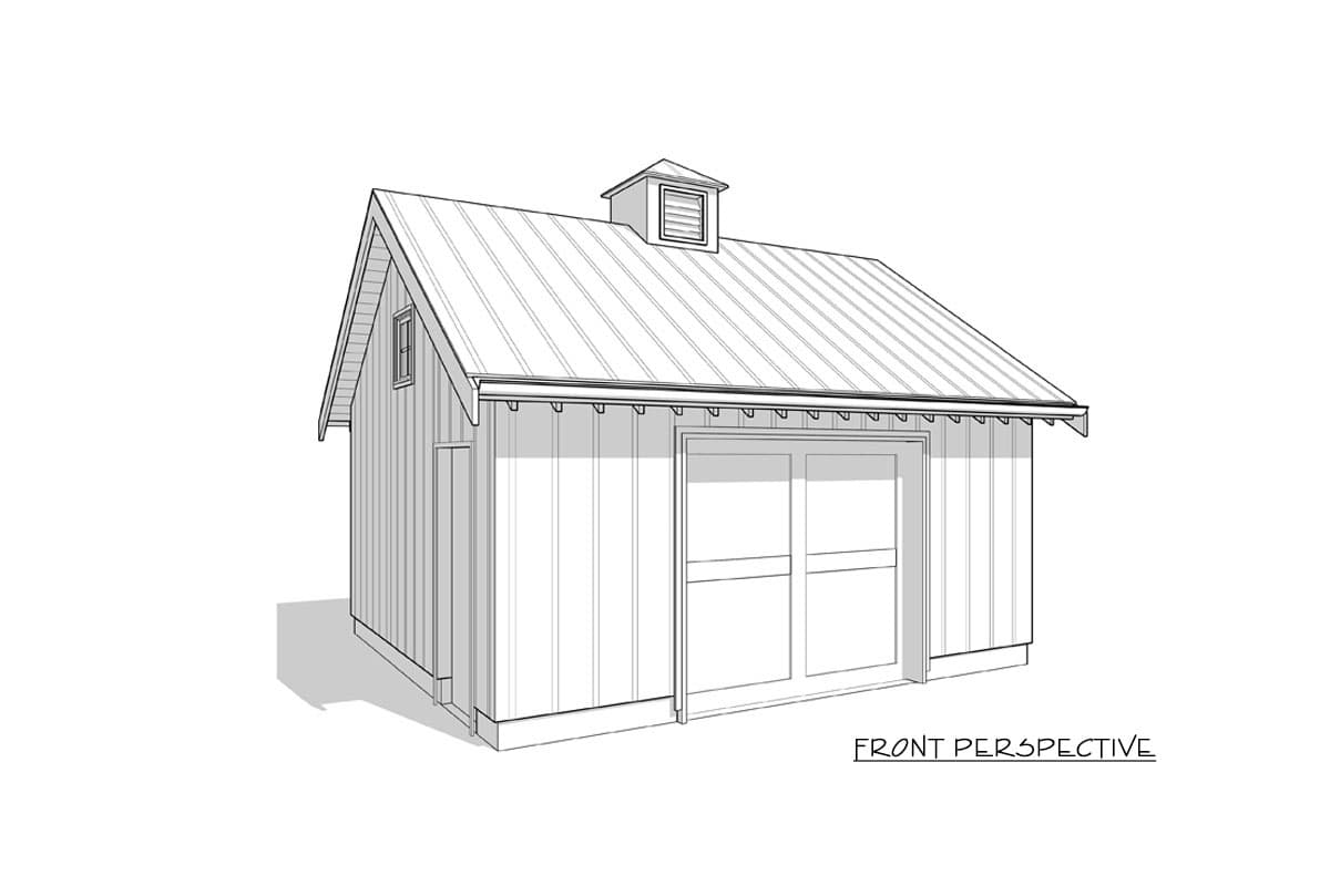 Plan 270041AF: Simple Garden Shed with Barn Doors - Image #7 - Cottage, Country, Craftsman, Farmhouse, Modern Farmhouse, Traditional