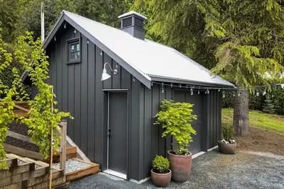 Simple Garden Shed with Barn Doors