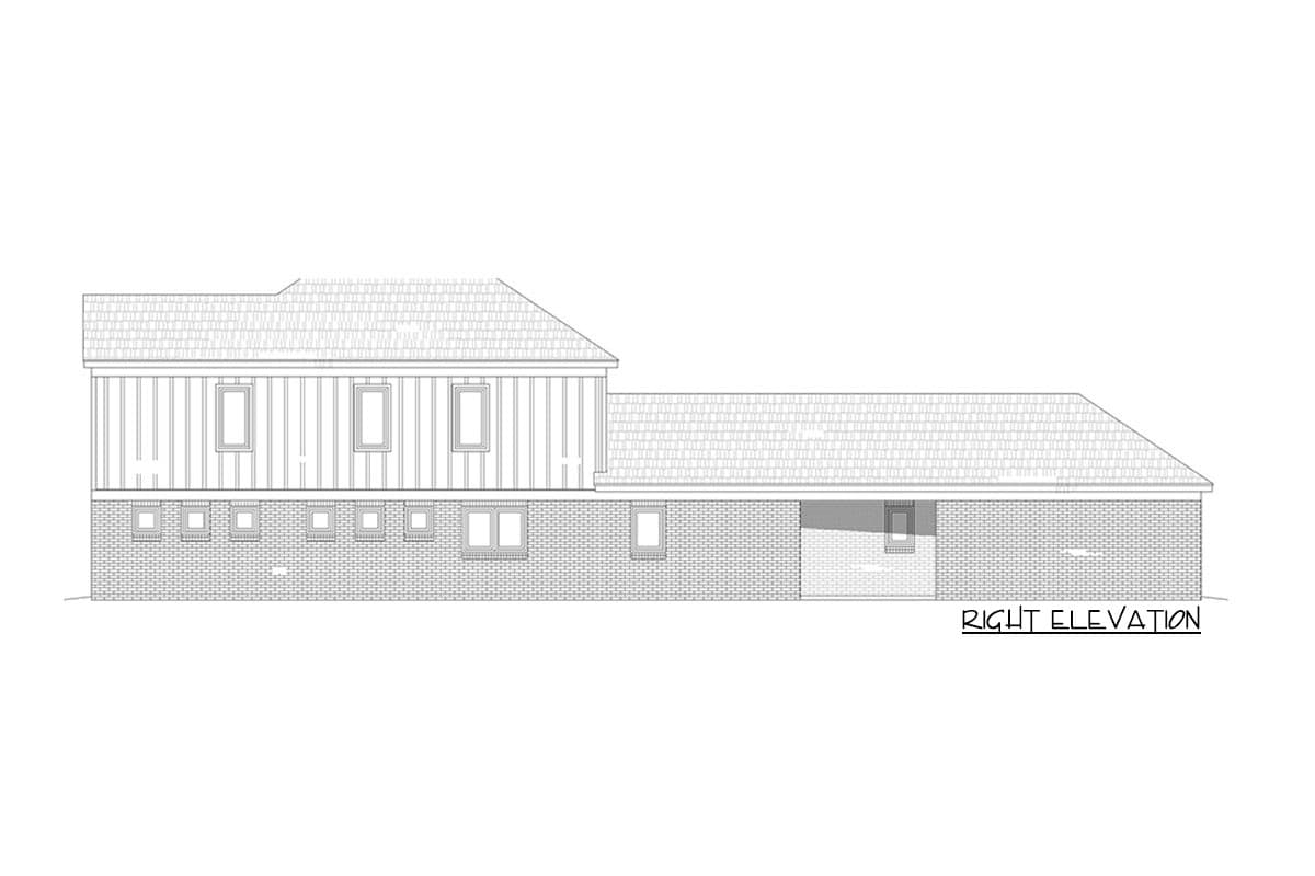 Plan 68764VR: Narrow Traditional House Plan with Rear Double Garage - 1888 Sq Ft - Image #5 - Traditional