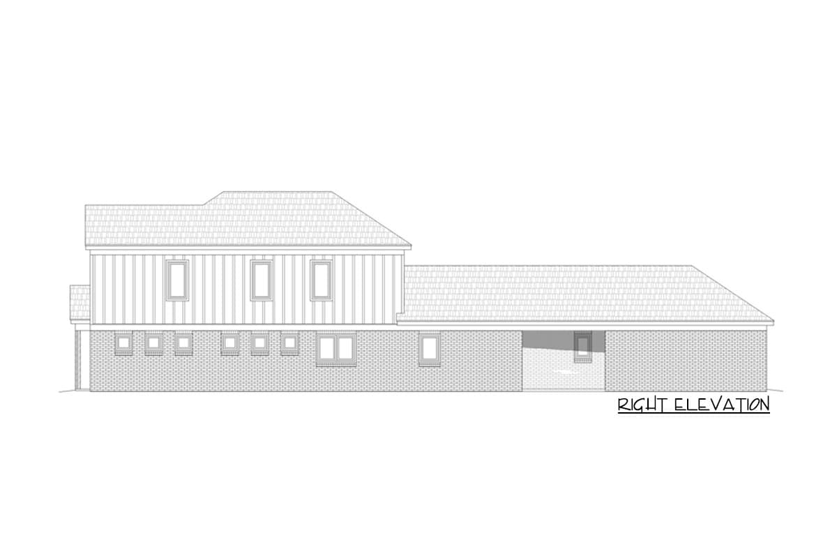 Plan 68765VR: Narrow Craftsman Home Plan with Rear Double Garage - 1888 Sq Ft - Image #5 - Craftsman, Traditional