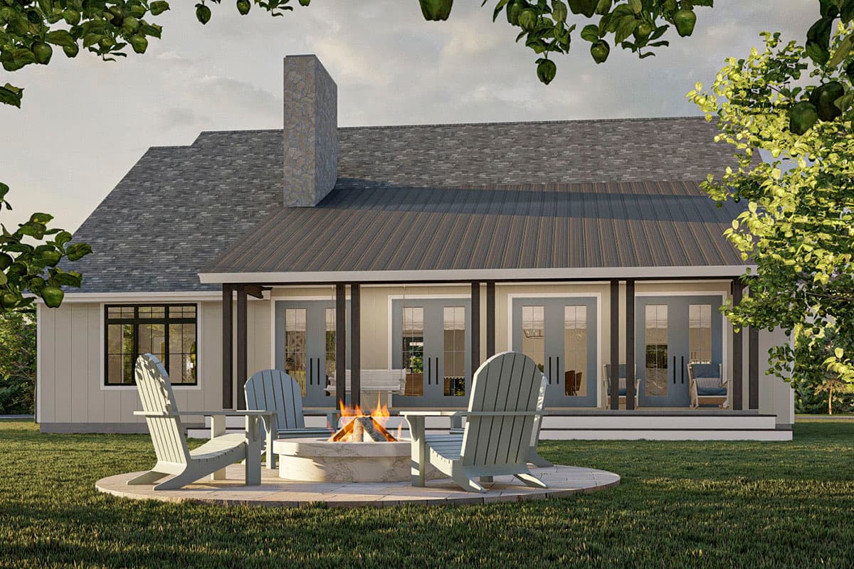 Plan 62377DJ: New American House Plan with Open Floor Plan and Large Covered Patio in Back - Image #8 - Country, Craftsman, New American, Traditional