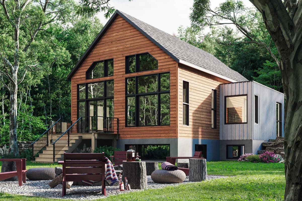 Plan 22598DR: Contemporary House Plan with Upstairs Bedrooms and Single Garage - Image #12 - Coastal, Contemporary, European, Modern, Northwest, Ranch