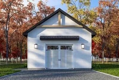 Single Detached Garage with Gable Roof