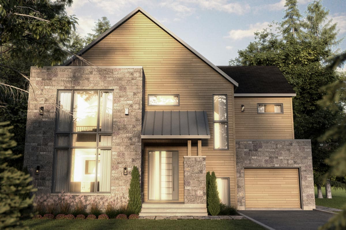 Plan 22604DR: Modern Two-story Home Plan with Upstairs Bedrooms - 1912 Sq Ft - Image #11 - Contemporary, Modern, Northwest, Scandinavian