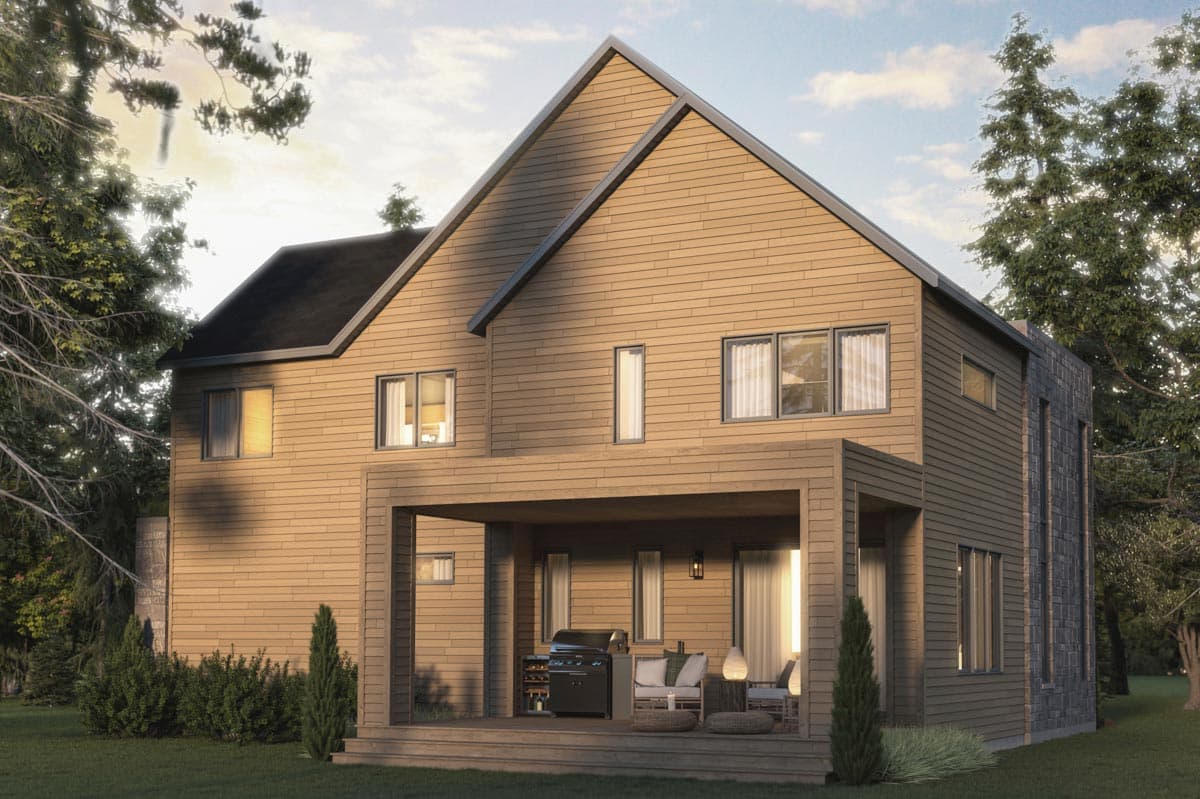 Plan 22604DR: Modern Two-story Home Plan with Upstairs Bedrooms - 1912 Sq Ft - Image #12 - Contemporary, Modern, Northwest, Scandinavian