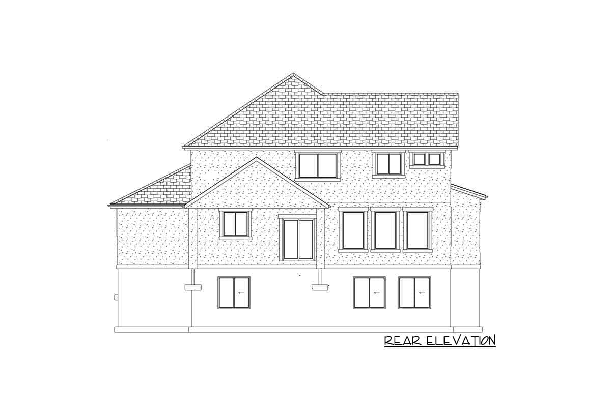 Plan 61385UT: 2-Story New American House Plan with 4 Upstairs Bedrooms and a 3-Car Garage - 2642 Sq Ft - Image #32 - Country, Craftsman, New American, Traditional