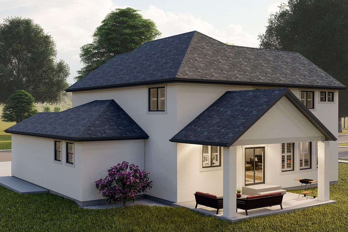 Plan 61385UT: 2-Story New American House Plan with 4 Upstairs Bedrooms and a 3-Car Garage - 2642 Sq Ft - Image #9 - Country, Craftsman, New American, Traditional