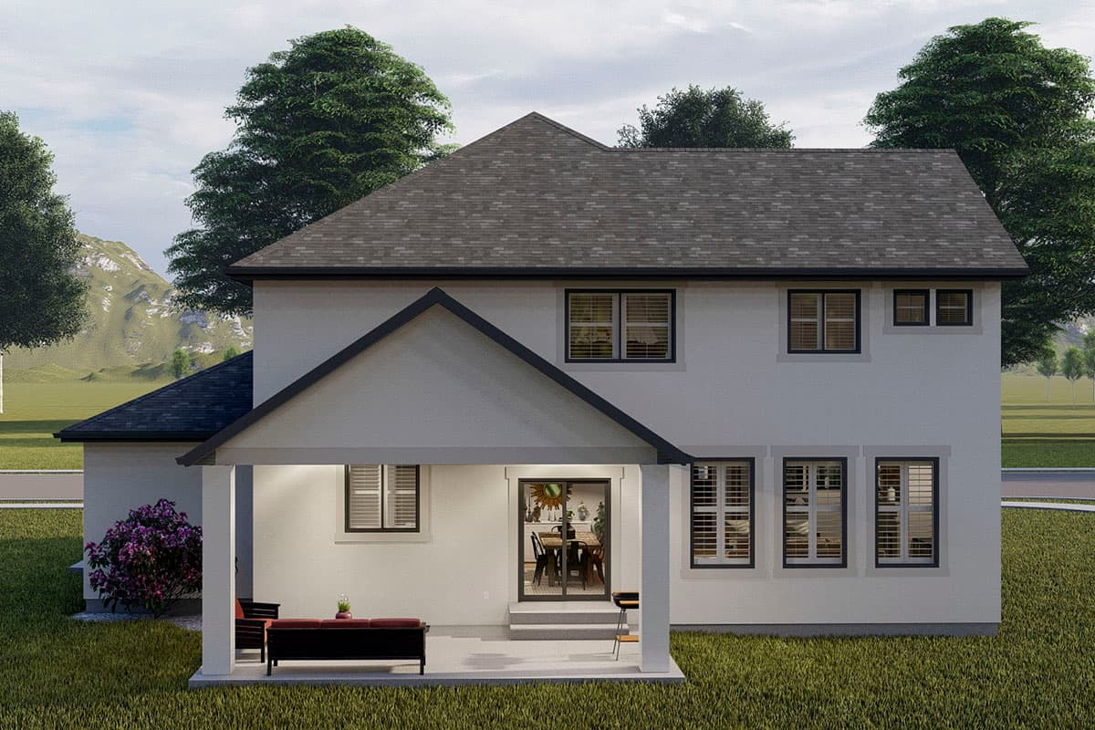 Plan 61385UT: 2-Story New American House Plan with 4 Upstairs Bedrooms and a 3-Car Garage - 2642 Sq Ft - Image #10 - Country, Craftsman, New American, Traditional