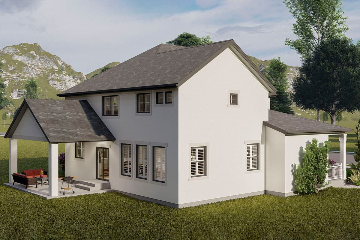 Plan 61385UT: 2-Story New American House Plan with 4 Upstairs Bedrooms and a 3-Car Garage - 2642 Sq Ft - Image #11 - Country, Craftsman, New American, Traditional