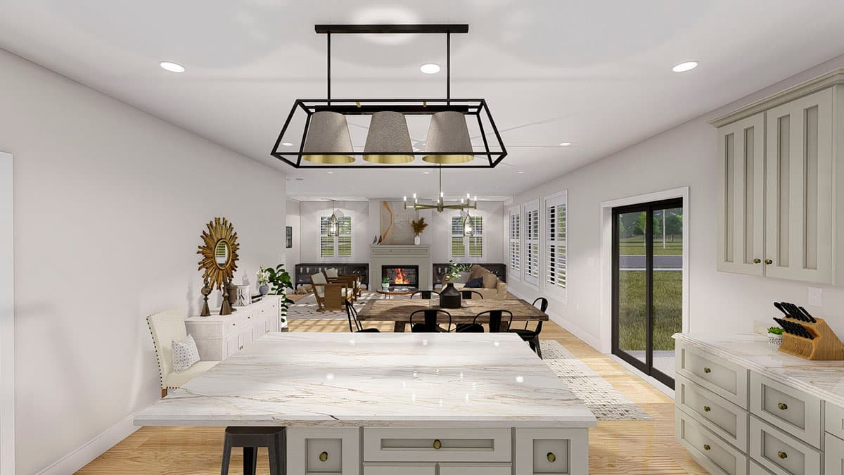 Plan 61385UT: 2-Story New American House Plan with 4 Upstairs Bedrooms and a 3-Car Garage - 2642 Sq Ft - Image #22 - Country, Craftsman, New American, Traditional