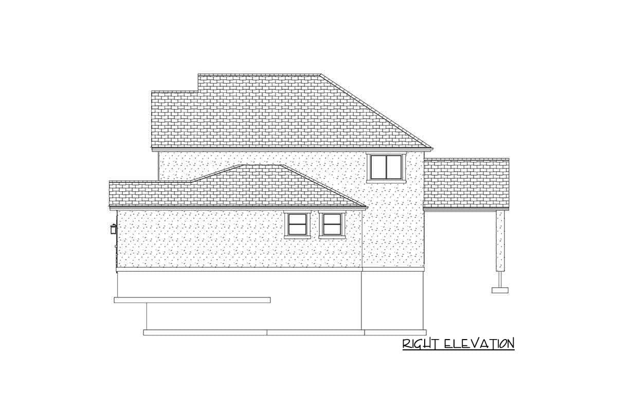 Plan 61385UT: 2-Story New American House Plan with 4 Upstairs Bedrooms and a 3-Car Garage - 2642 Sq Ft - Image #33 - Country, Craftsman, New American, Traditional