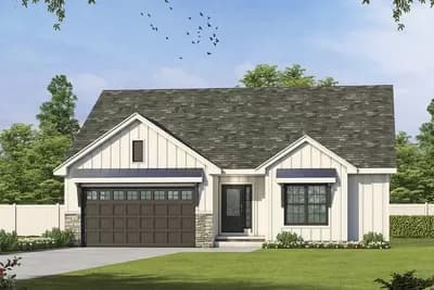 One-Level 3-Bed Modern Farmhouse Plan with Split Bedrooms - 1642 Sq Ft