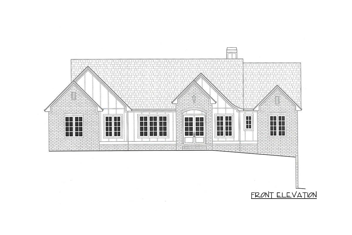 Plan 24418TW: Southern Ranch with Screened Porch and Walk-out Basement - 3468 Sq Ft - Image #5 - Country, Craftsman, European, French Country, Ranch, Southern, Traditional