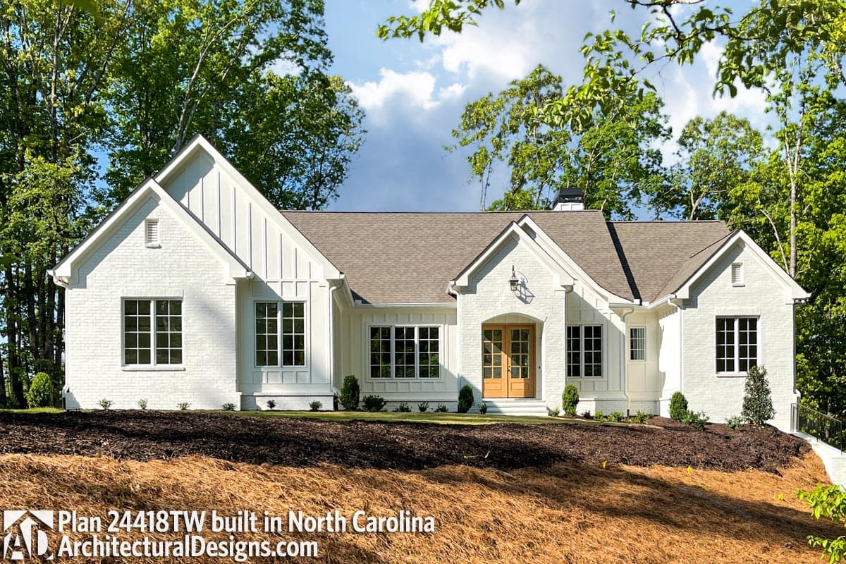 build gallery item - Southern Ranch Plan 24418TW comes to life in North Carolina!