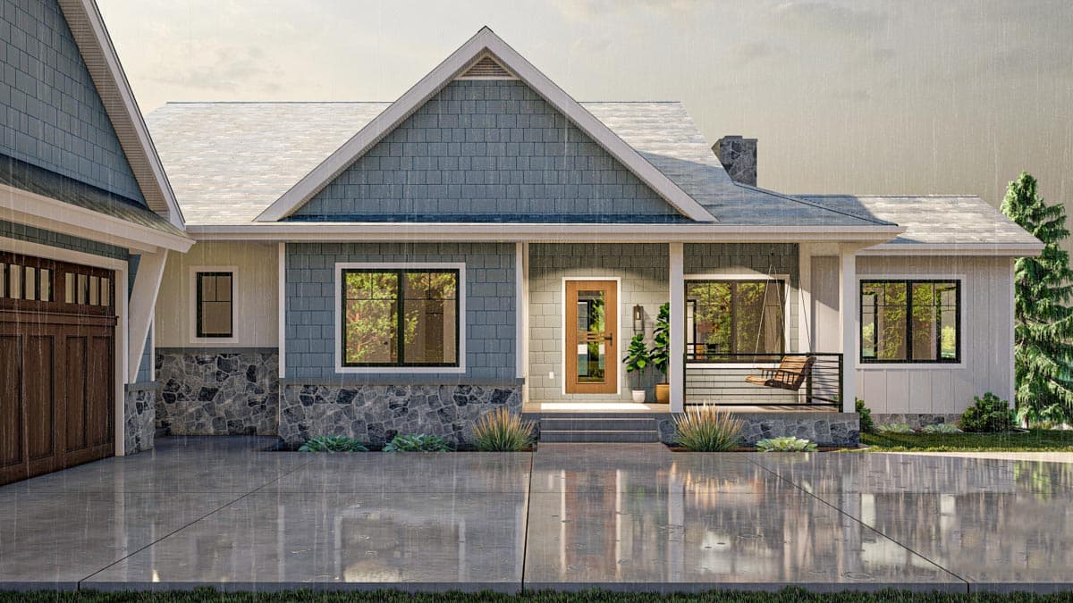 Plan 62380DJ: Waterfront Country Craftsman House Plan with Walk-out Basement - 1954 Sq Ft - Image #8 - Coastal, Country, Craftsman, New American, Traditional, Vacation
