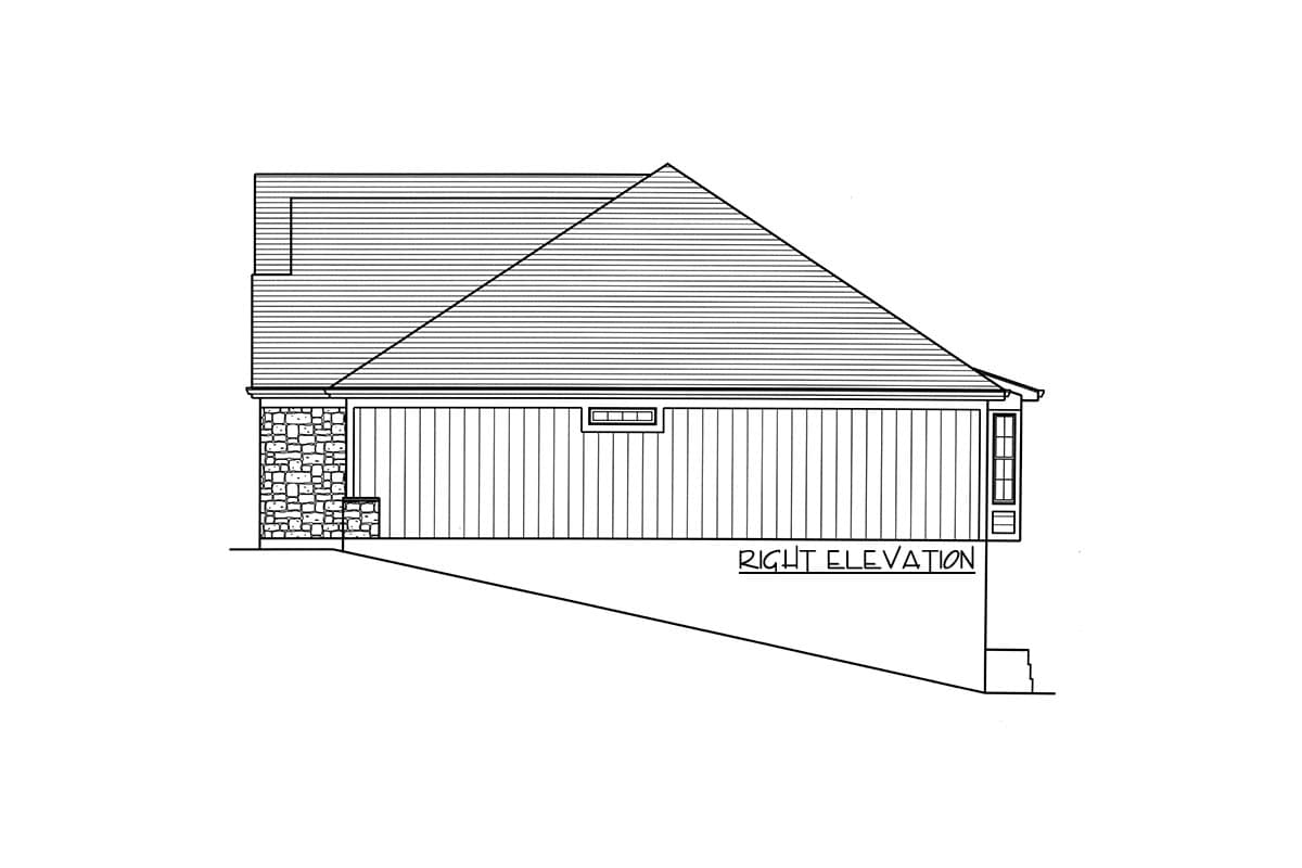 Plan 39307ST: 3-Bed Country Starter Home Plan with Bay Window Breakfast Nook - 1724 Sq Ft - Image #5 - Country, Craftsman, Ranch, Traditional