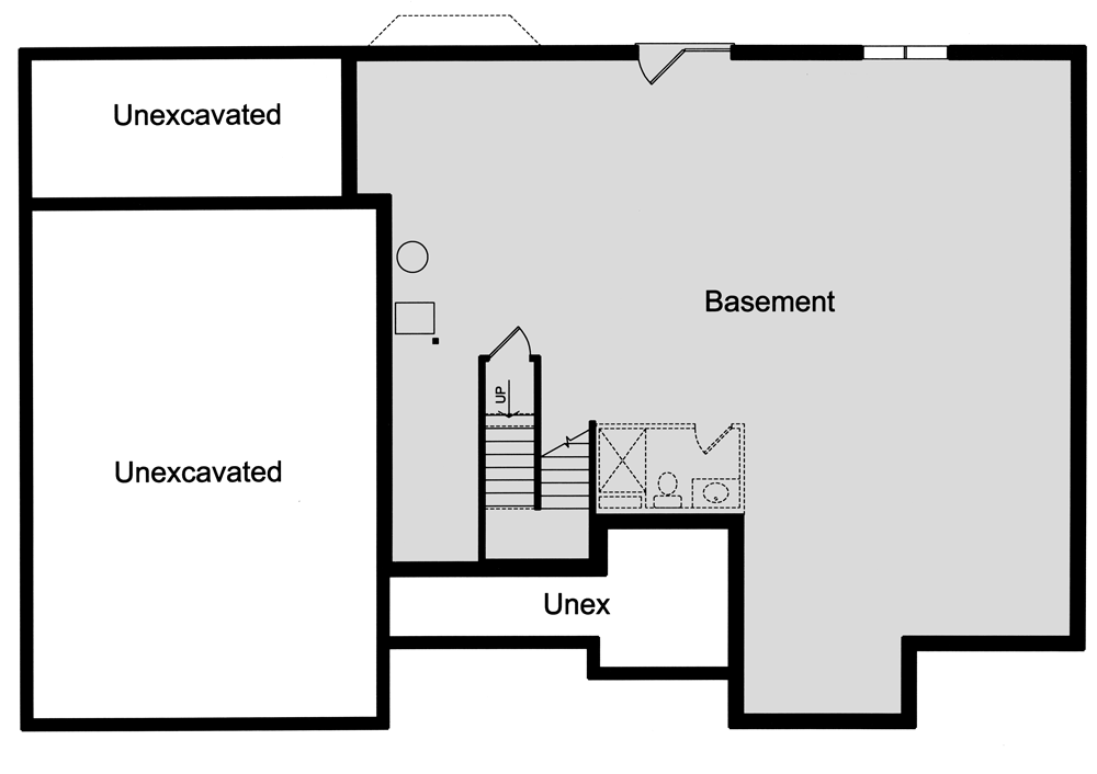Plan 39307ST: 3-Bed Country Starter Home Plan with Bay Window Breakfast Nook - 1724 Sq Ft - Floor Plan - Basement - Country, Craftsman, Ranch, Traditional